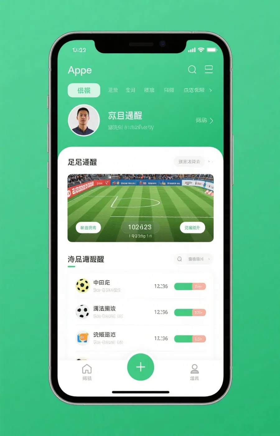 英超赛程App界面示意图